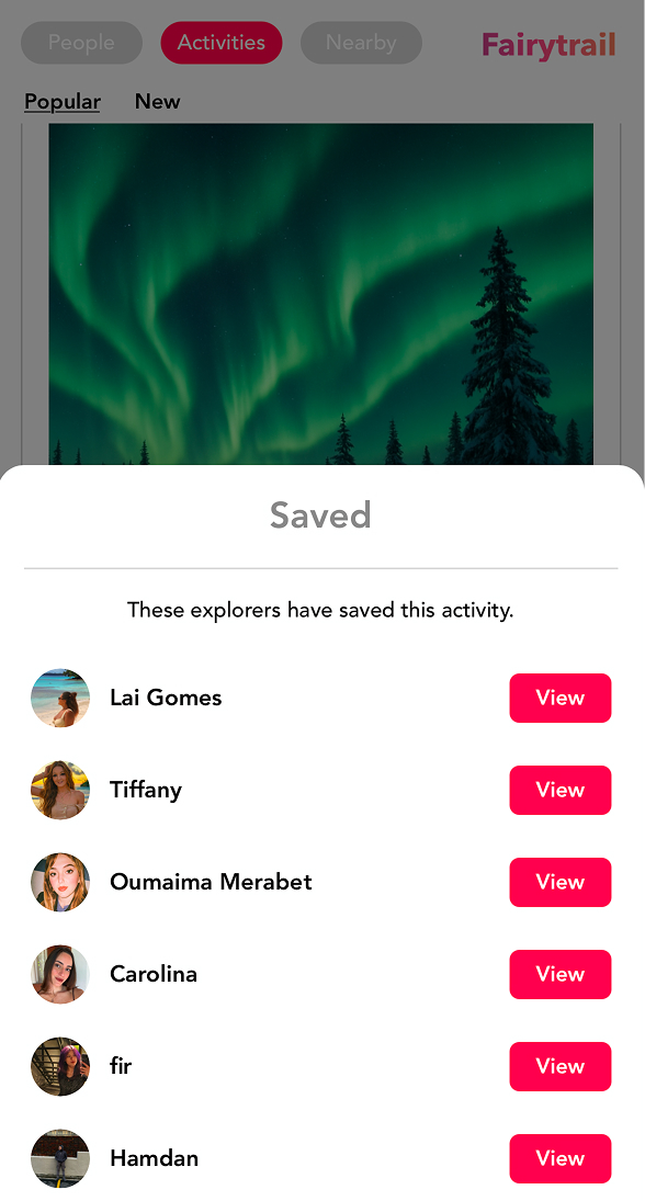 View People Who Saved The Activity
